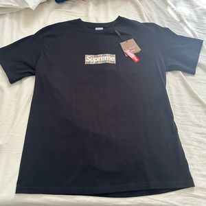 Supreme Burberry T-Shirt (Black) (Medium)